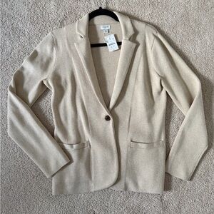 NWT J Crew Knit Blazer - tan - small